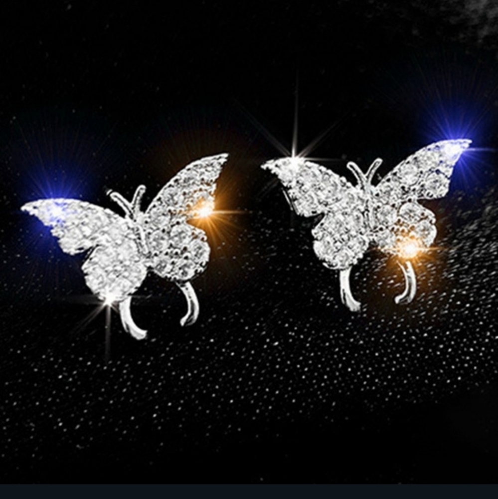 Butterfly earrings.